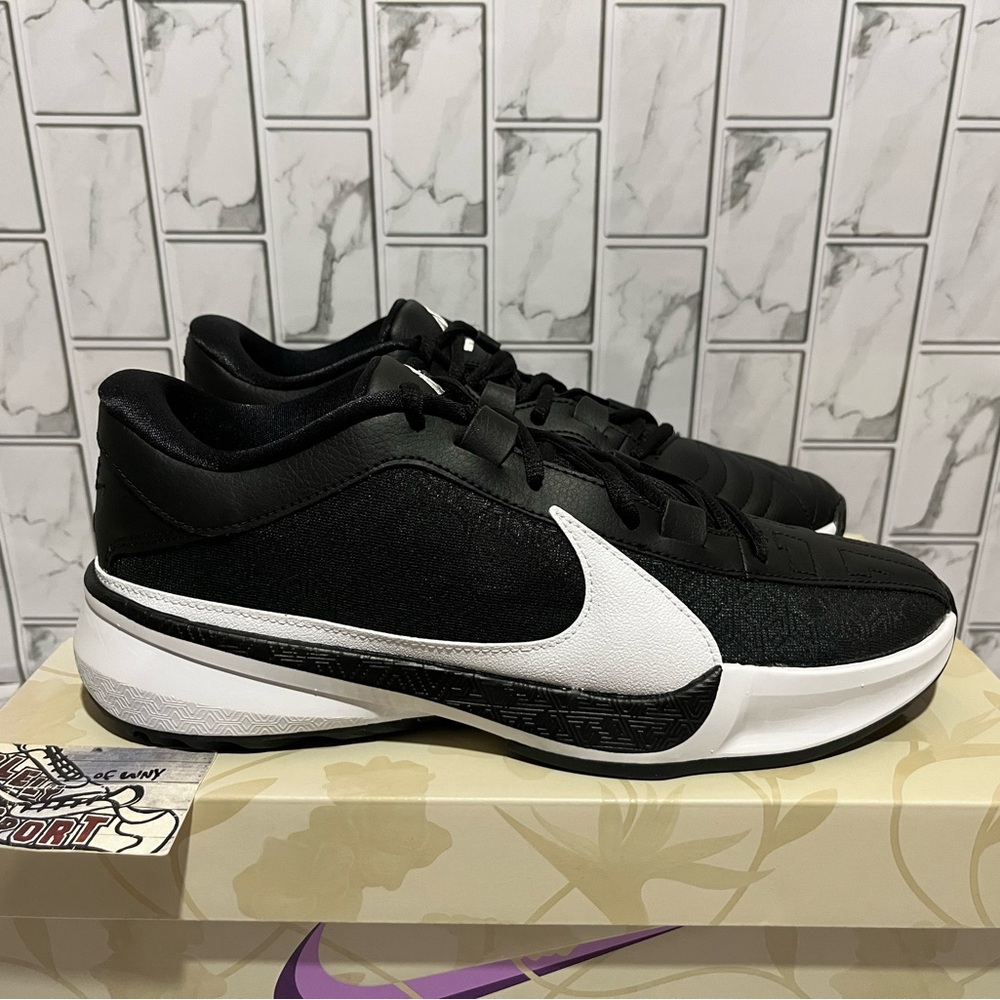 New Nike Zoom Freak 5 TB Promo Basketball Shoes Giannis Jordan Kobe Black White
